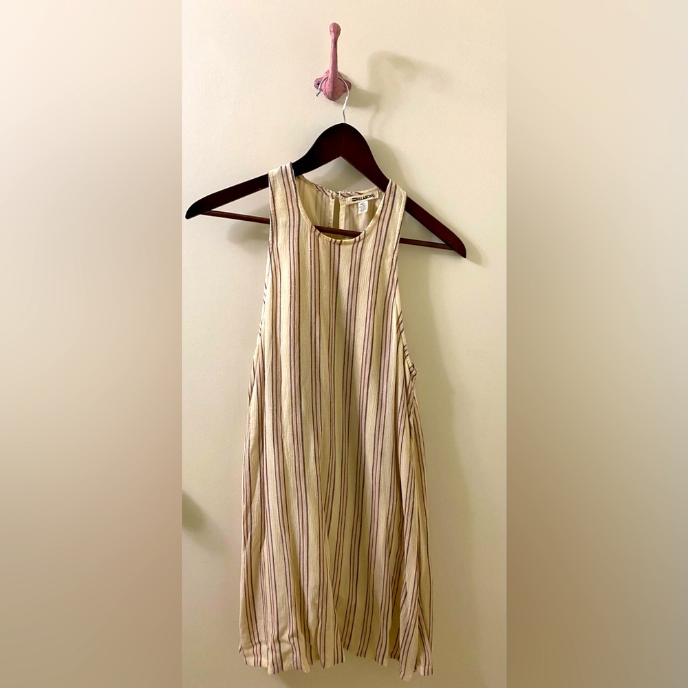 Billabong Cream and Pink Striped Dress